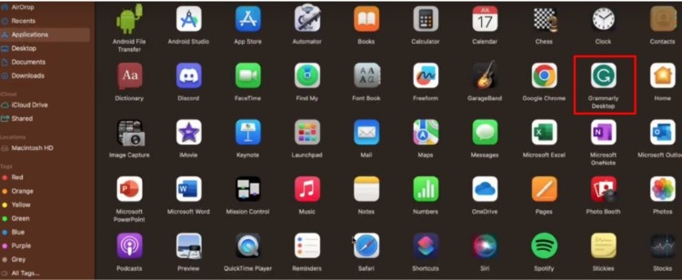 Applications folder Applications folder