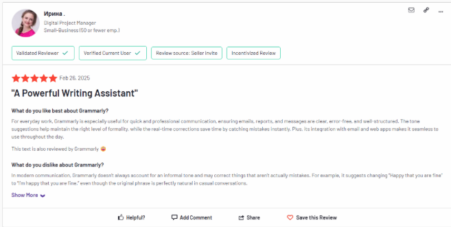 Grammarly G2 review Grammarly G2 review