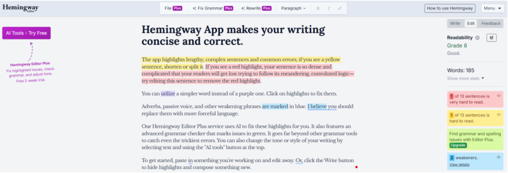 Hemingway Editor Website Hemingway Editor Website