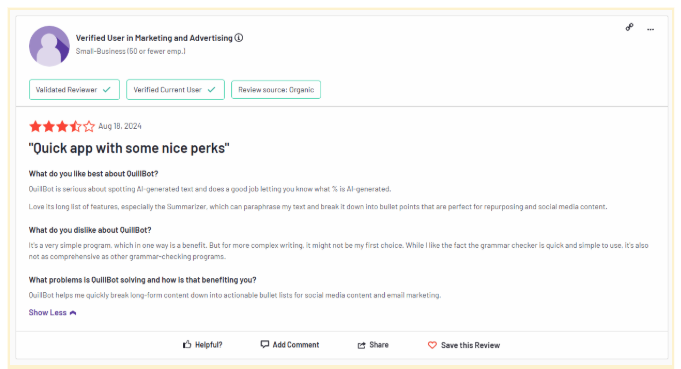 g2 user review on quillbot g2 user review on quillbot