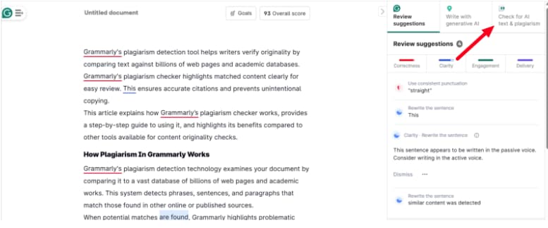 Checking Plagiarism in a Document Checking Plagiarism in a Document
