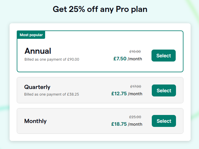Click On The Annual Plan