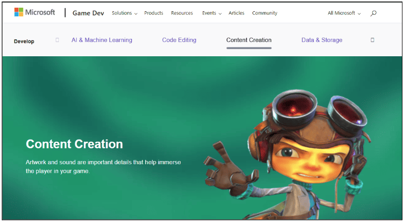 Ms Editor content creation page Ms Editor content creation page