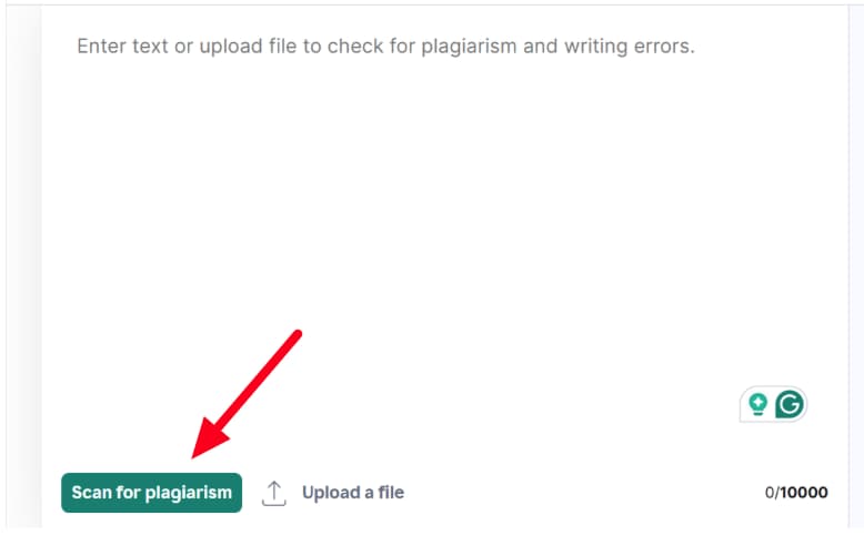 Scan for plagiarism in Grammarly Scan for plagiarism in Grammarly