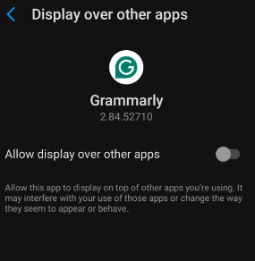 allow to display over other apps allow to display over other apps