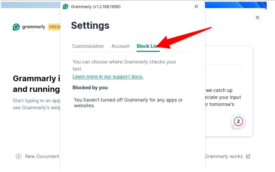Check the blocked apps Check the blocked apps