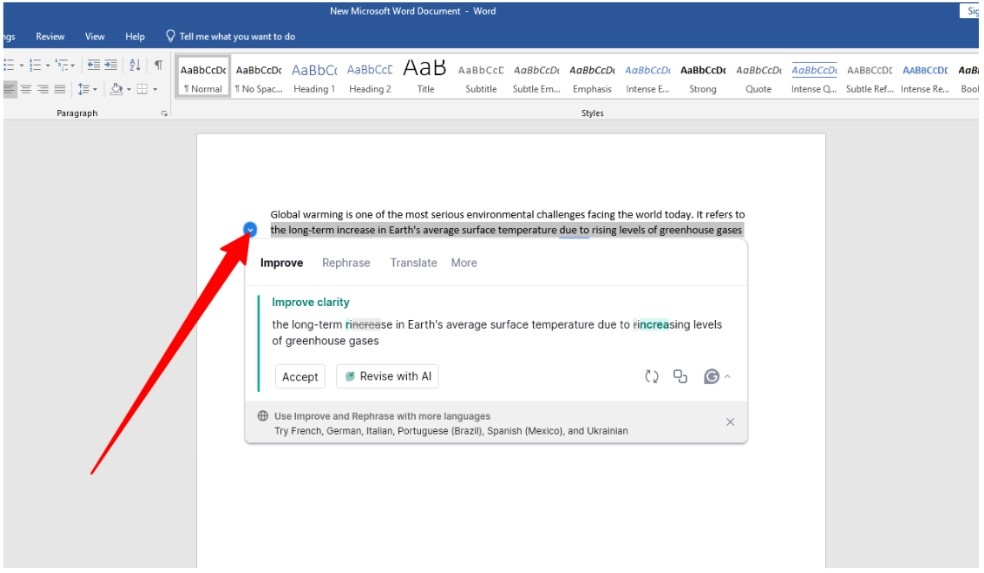 Grammarly widget Grammarly widget