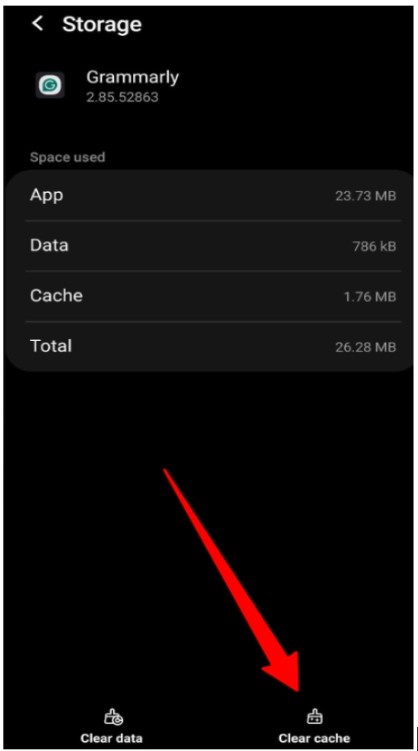 Tap Clear Cache Tap Clear Cache