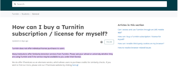 Turnitin Pricing