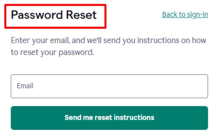 reset your password reset your password