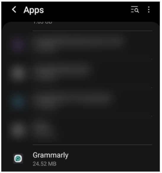 select "Grammarly" select "Grammarly"