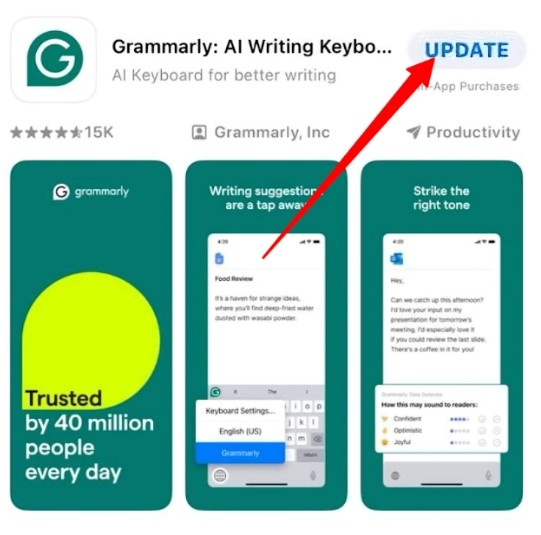 tap Update. tap Update.